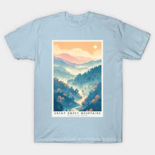 Great Smoky Mountains national park travel poster T-Shirt